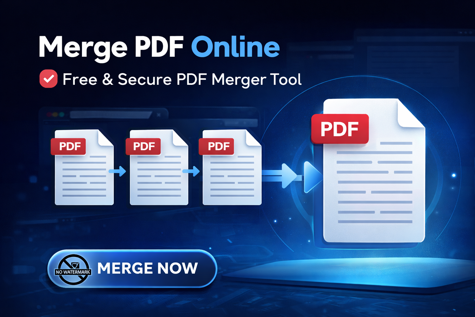 Merge PDF Online – Free & Secure PDF Merger Tool (No Watermark)